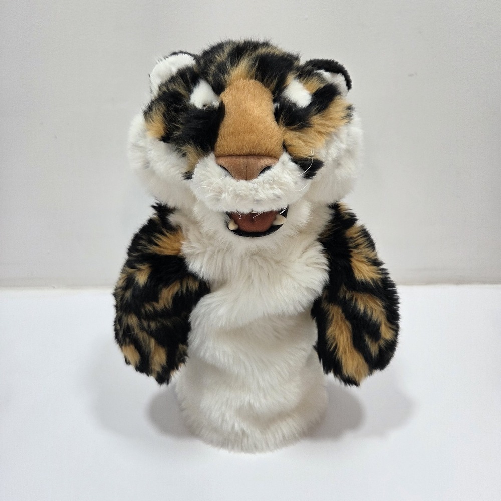 Folkmanis Tiger Stage Hand Puppet 14" Stuffed Animal Plush Theatre (Fur Shedding